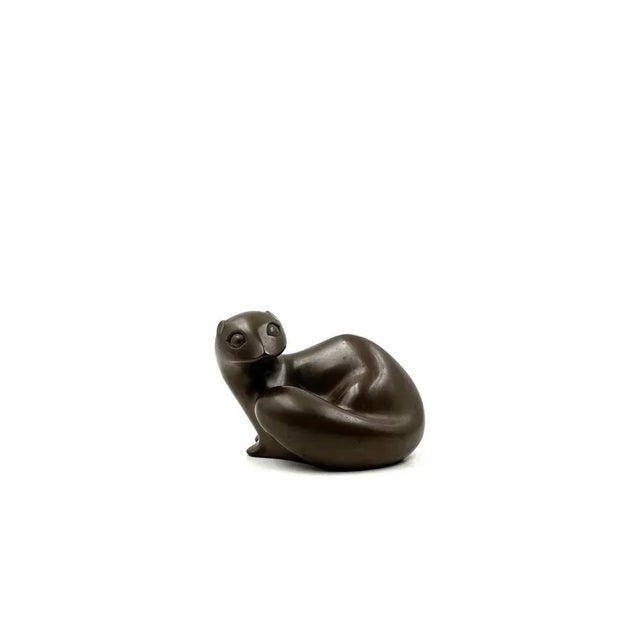 Mid-Century Modern Mid-Century Bronze Otter Sculpture by Richard Fisher, 1950 For Sale - Image 3 of 12