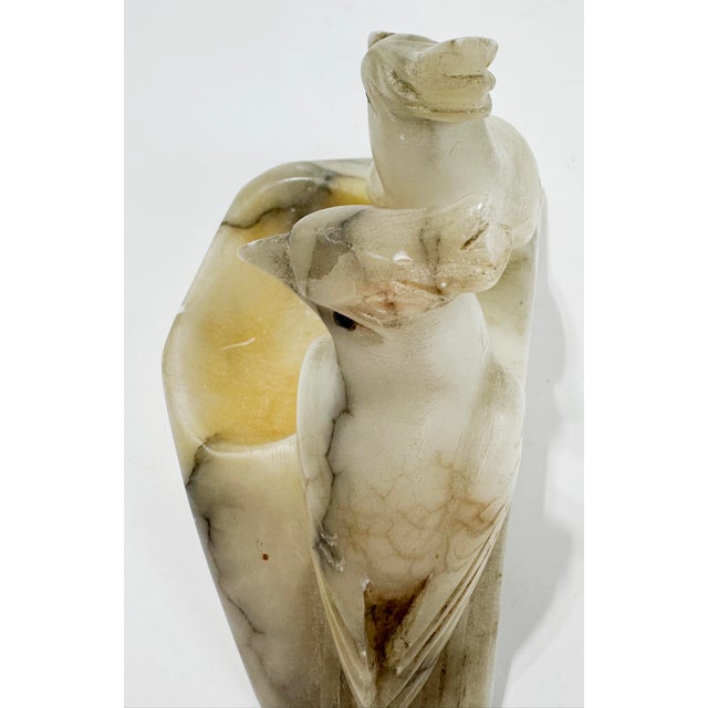 Vintage Alabaster Bird Trinket Dish For Sale - Image 9 of 11