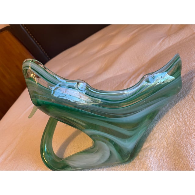 Murano Vintage Mid-Century Murano Glass Swan-Shaped Centerpiece For Sale - Image 4 of 7