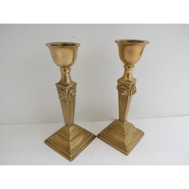 Lion Head Candle Holders A Pair Chairish