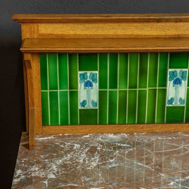 Arts and Crafts Oak Washstand For Sale - Image 9 of 13