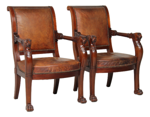 Empire Armchairs, 19th Century, Set of 2