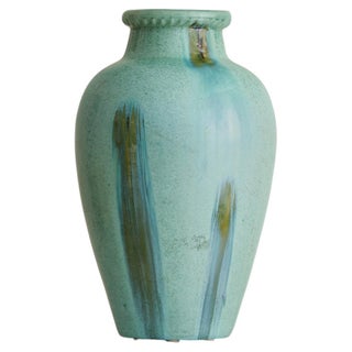Italian Aqua Ceramic Vase Attributed to Guido Andlovitz, 1940s For Sale