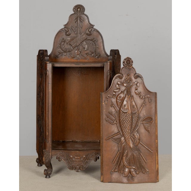 French Fariniere Box, Hand-Carved Walnut For Sale In Orlando - Image 6 of 9