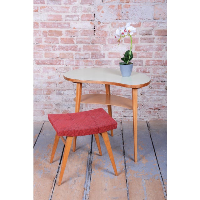 Brown Mid-Century Side Table in Beech and Plywood, Czech, 1950s For Sale - Image 8 of 9