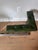 Vintage English Steel and Brass Fireplace Fender With Green Leather Tufted Seat For Sale In Philadelphia - Image 6 of 11