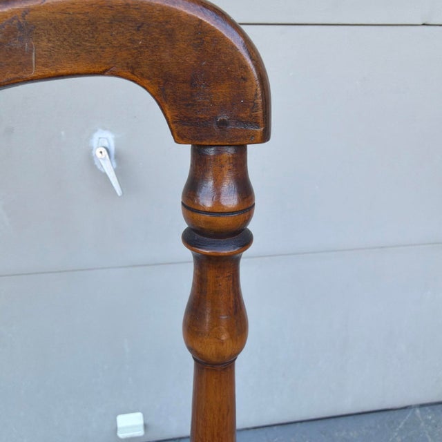 Antique Hudson Valley of New York, Queen Anne Turned Side Chair With Rush Seat, 18th Century For Sale - Image 10 of 18