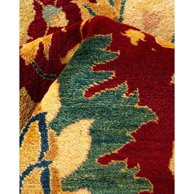 Textile Mogul, One-of-a-Kind Hand-Knotted Area Rug in Red, 8' 1" x 9' 10" For Sale - Image 7 of 8