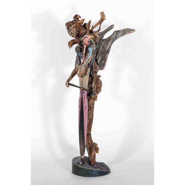 Contemporary Lorenzo Servalli, Evocation Sculpture, 1998, Wood For Sale - Image 3 of 4