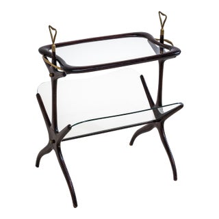 Side Table With Magazine Rack Attributed to Cesare Lacca, Italy, 1950s For Sale