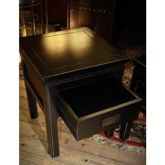 Vintage Canton Bedside Tables in Black Ash from Lombok, 2010s, Set of 2 For Sale - Image 3 of 18