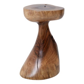 Sculptural Side Table in Walnut by Logniture For Sale