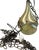 Metal Mid Century Modern Slag Glass & Aluminum 1-Light Pendant, Ca. 1940 Swag Lotus Tulip Pendant Light Fixture For Sale - Image 7 of 10