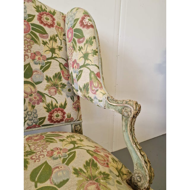 Antique armchair with detailed carvings.France.Wood.1880s.Dimensions: height 109;47cm; width 75cm; depth 57cm