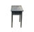 Abstract Distressed Rough Grain Fade Black Rectangular Pedestal Foyer Side Table For Sale - Image 3 of 7