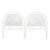White Twin Bamboo and Rattan Headboards, a Pair For Sale