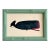 Original Hand-Painted Whale Painting in a Hand-Painted Frame For Sale