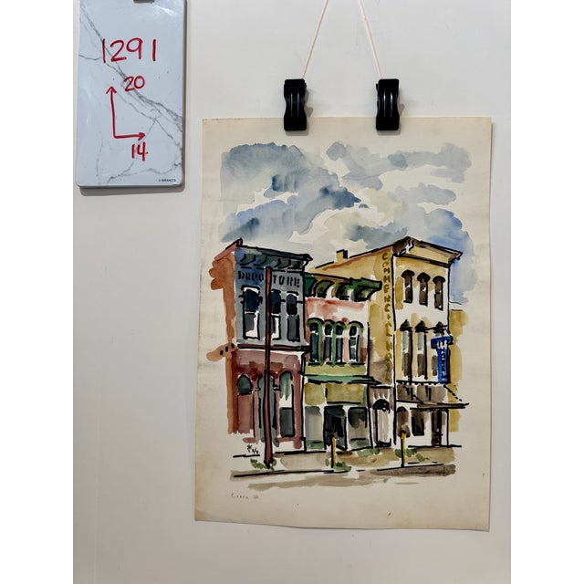 Paper Henry Emil Salloch Original Watercolor on Paper Cicero, Il. 1971. For Sale - Image 7 of 7