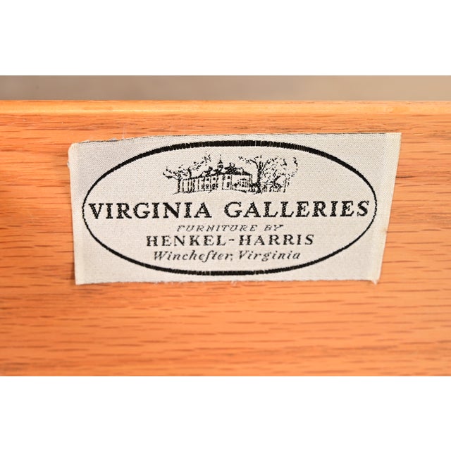 Brown Henkel Harris Georgian Solid Cherry Wood Highboy Dresser, Circa 1960s For Sale - Image 8 of 12