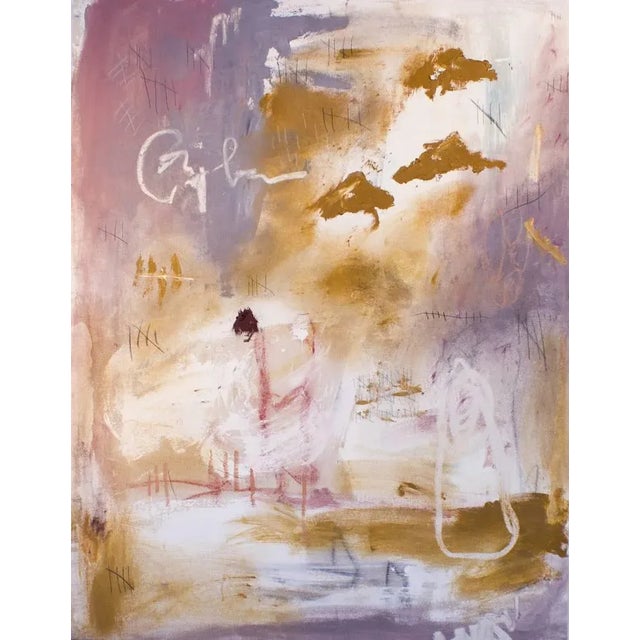 Painting: Acrylic, Oil, Chalk, charcoal, Graphite on Canvas. This painting has has 547 marks and moves to symbolize each...