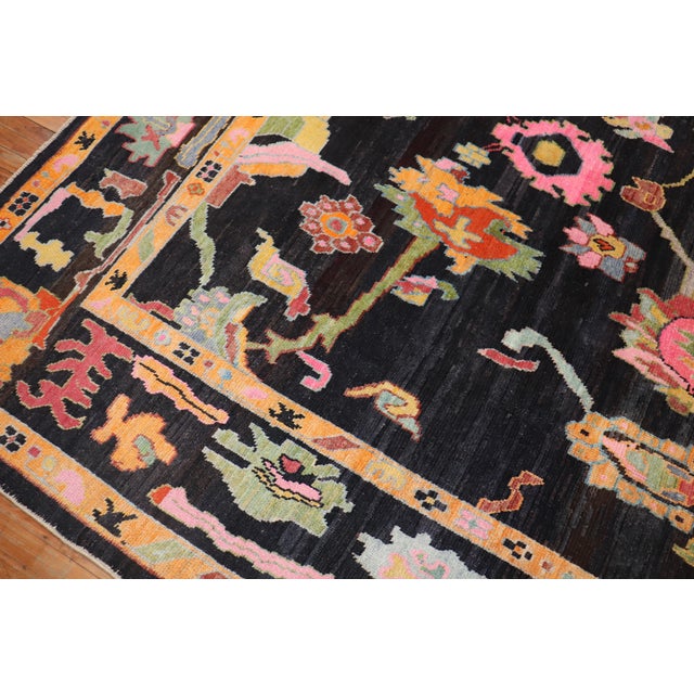 Contemporary Turkish Oushak Inspired Multicolor Rug - 10' x 14'9" For Sale - Image 12 of 12