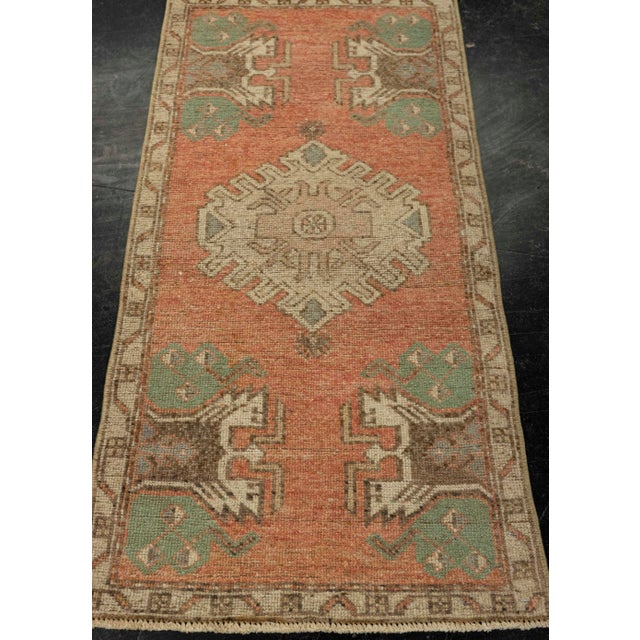 Turkish Mini Rug Oriental Hand Knotted Vintage Rug 1'6" x 3' #21209 Explore a curated collection of hallway runners, wool...
