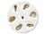 Early 20th century French porcelain oyster service comprising one large serving platter and six individual oyster plates....