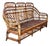 Vintage Brighton Rattan High Back Sofa For Sale