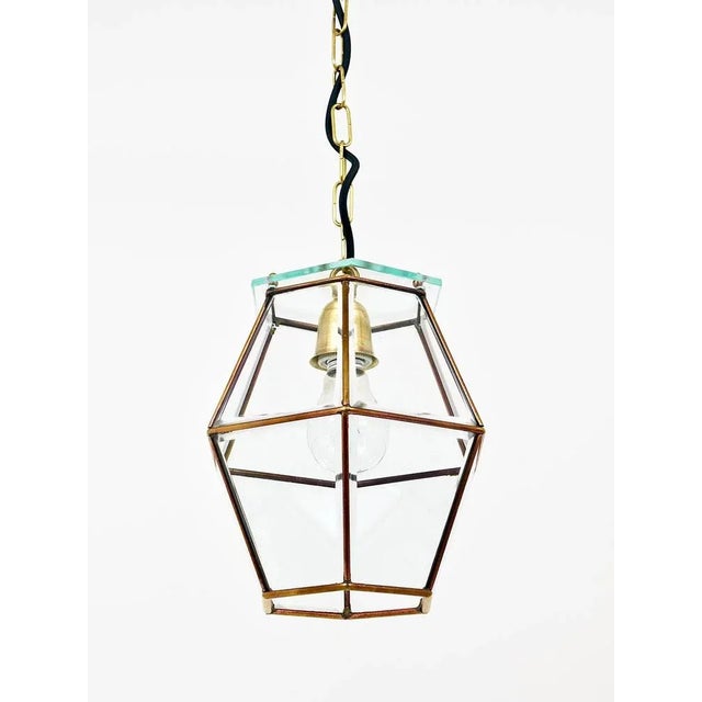 Art Nouveau Pendant Lamp Lantern in the style of Adolf Loos, 1900s For Sale - Image 3 of 11