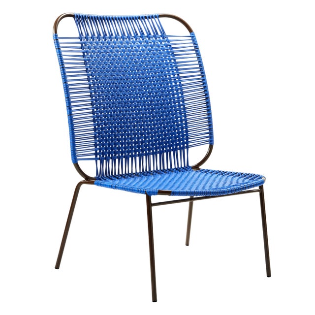 Blue Cielo Lounge High Chair by Sebastian Herkner For Sale