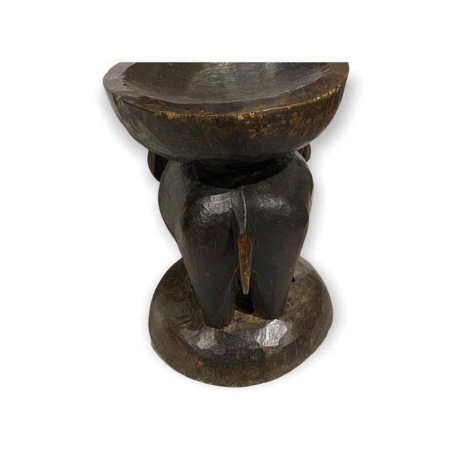 Elephant Hand Carved Tonga Stool For Sale - Image 3 of 5