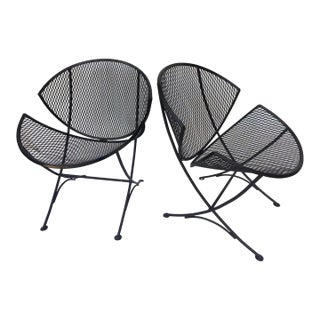 Tempestini Orange Slice Chairs, a Restored Pair For Sale
