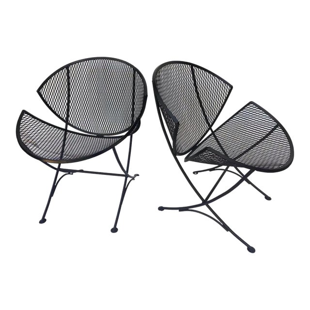 Tempestini Orange Slice Chairs, a Restored Pair For Sale