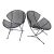 Tempestini Orange Slice Chairs, a Restored Pair For Sale