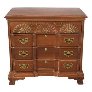 Cherry Georgian Style Block Front Chest For Sale