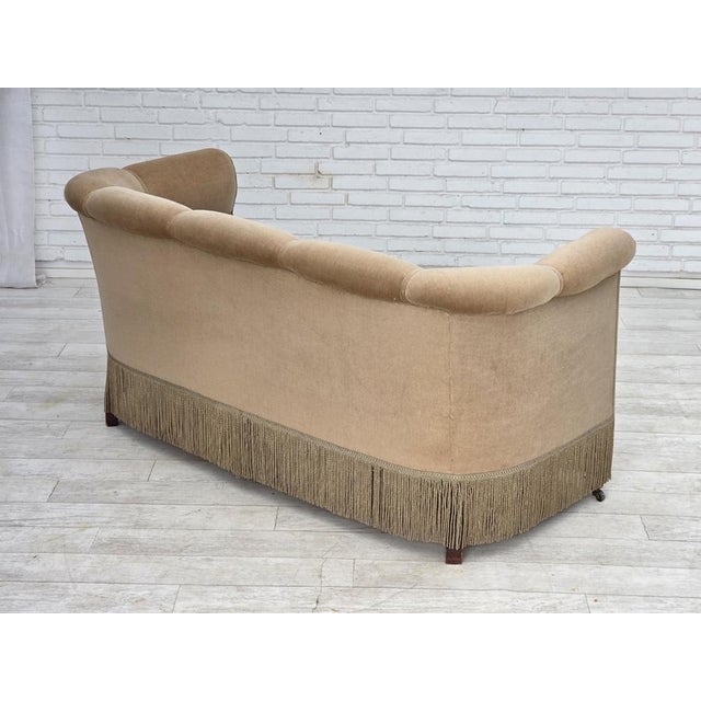 Danish 2-Seater Sofa in Velour with Teak Legs, 1950s For Sale - Image 12 of 18