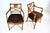 Regency Armchairs in Velvet by Thomas Hope, Burl Wood, X-Back Design For Sale - Image 4 of 13