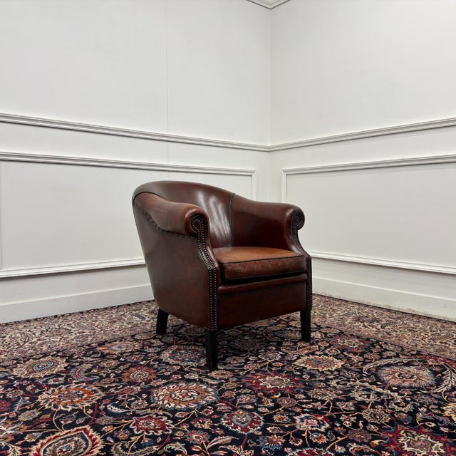English Sheepskin Leather Chairs, Set of 3 For Sale - Image 14 of 15