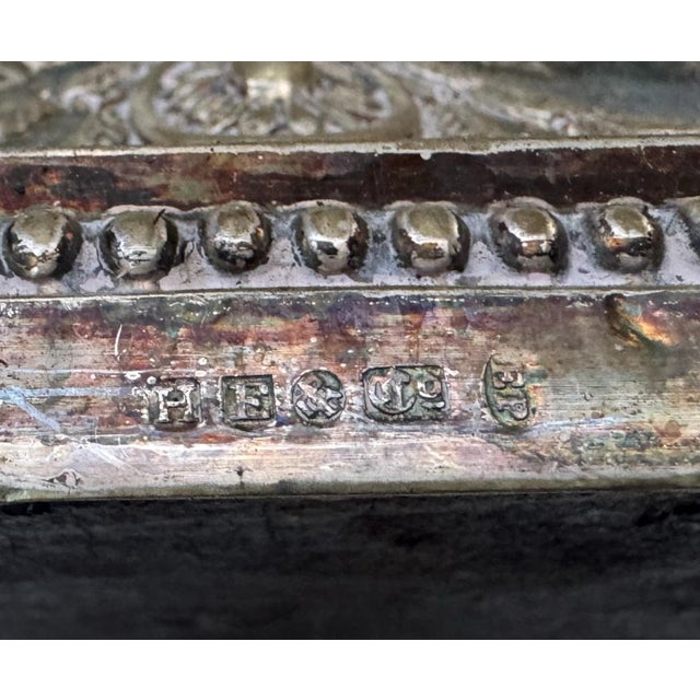 Antique C1860 Hawksworth Eyre & Co Silver Plate Candlesticks Pair 14” Sheffield For Sale - Image 6 of 9