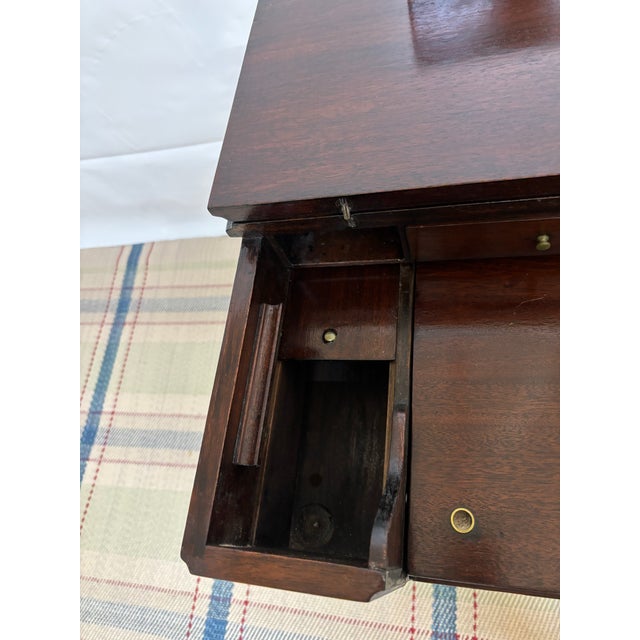 1920s Solid Mahogany Colonial MFG Co Desk For Sale - Image 9 of 13