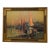 Antique Georges Maroniez “Fishing Port at Twilight” Maritime Print in Gilt Frame For Sale
