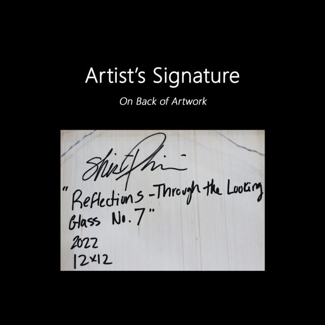 Geometric Abstract Painting "Reflections Through the Looking Glass No. 7" Original Artwork by Shiri Phillips For Sale - Image 9 of 9