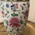 Mid 20th Century Vintage Chinoiserie Handmade Hand-Painting Chinese Flowers Motifs Porcelain Table Lamp With Brass Base For Sale - Image 5 of 13