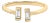 14K Yellow Gold Plated Sterling Silver 1/5 Cttw Baguette Diamond Open Band Ring - Size 6 For Sale
