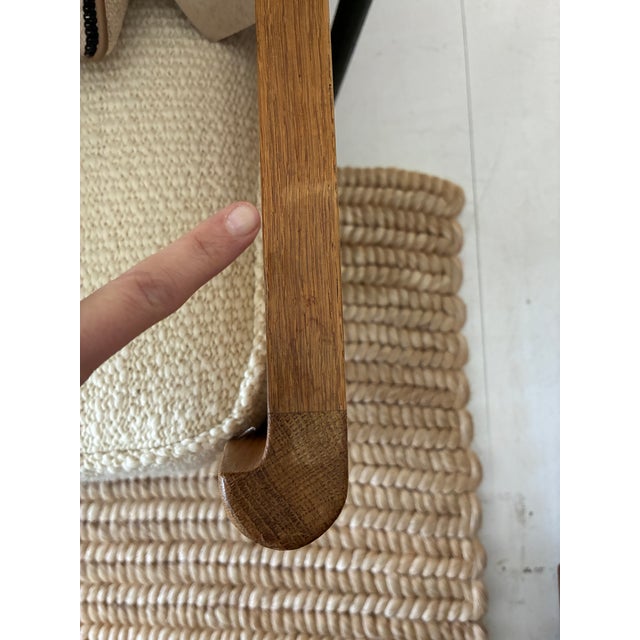 1960s Attributed to Guillerme & Chambron Daybed, Oak and Upholstery For Sale - Image 10 of 17