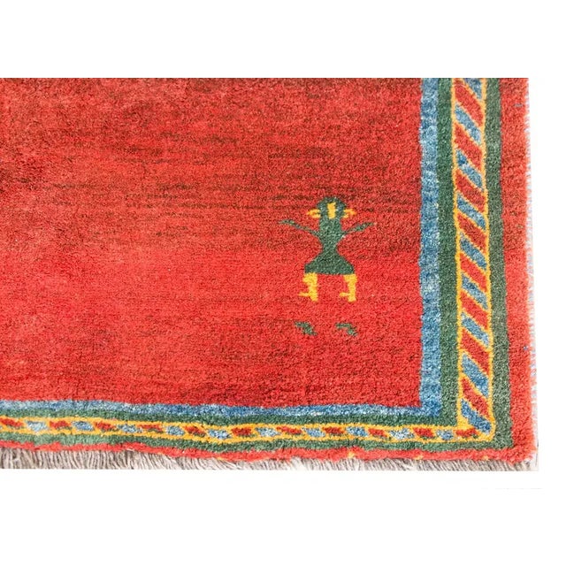 Late 20th Century Vintage Gabbeh Rug For Sale - Image 9 of 12