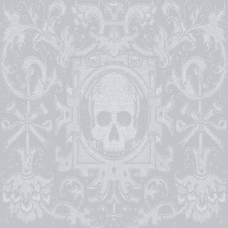 Mitchell Black Home Skull Box Gray Prepasted Wallpaper For Sale