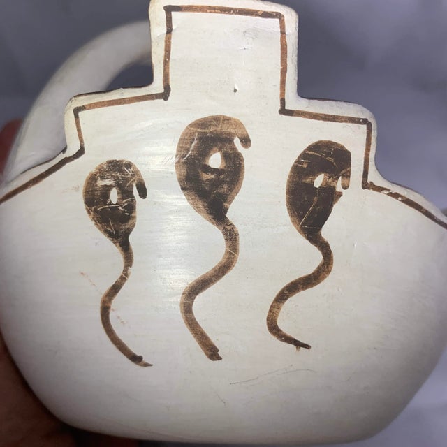 Zuni Prayer Bowl With Handle Signed Jennie Laate For Sale - Image 9 of 13