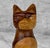 Wood Mid-Century 8" Teak Carved Cat Sculpture For Sale - Image 7 of 9