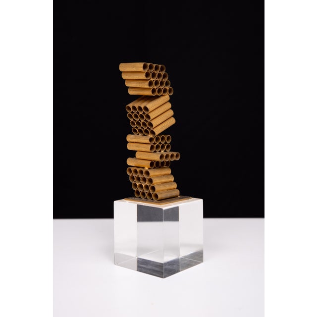 Metal William De Lillo, Abstract Sculpture, 1970s, Gilded Metal For Sale - Image 7 of 9